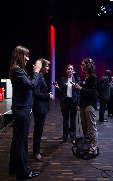 Bundespräsidentin Simonetta Sommaruga beim Interview (Foto: Schweiz. Gehörlosenbund)