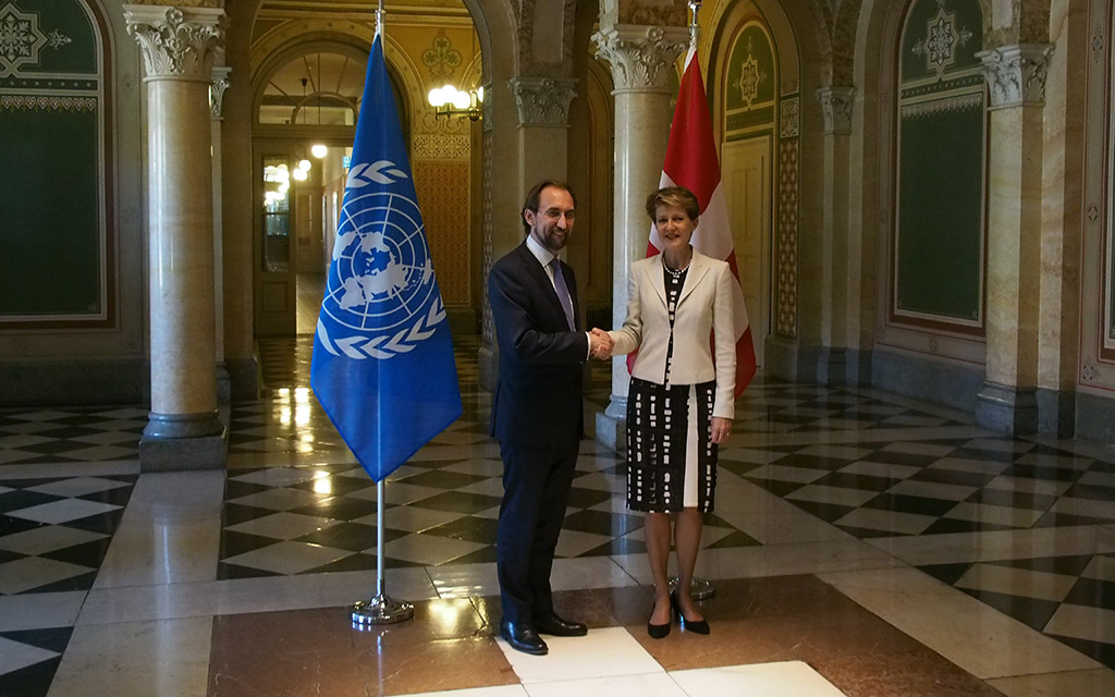 Visita ufficiale a Berna dell’Alto commissario dell’ONU per i diritti umani Zeid Ra’ad Al-Hussein