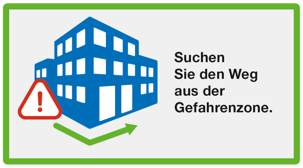 Fliehen: Suchen Sie den Weg aus der Gefahrenzone