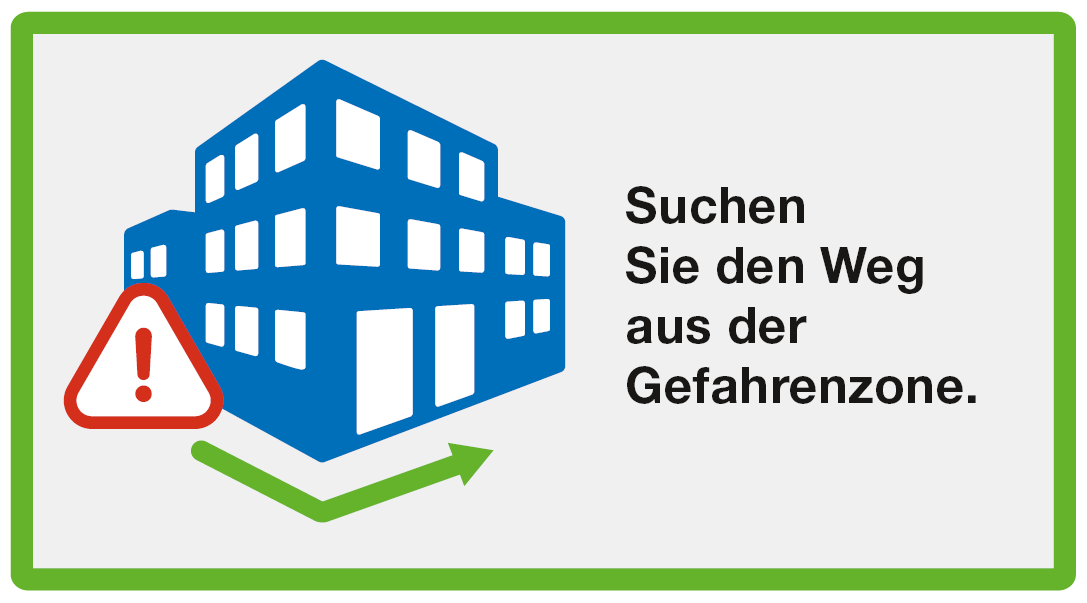 Fliehen: Suchen Sie den Weg aus der Gefahrenzone