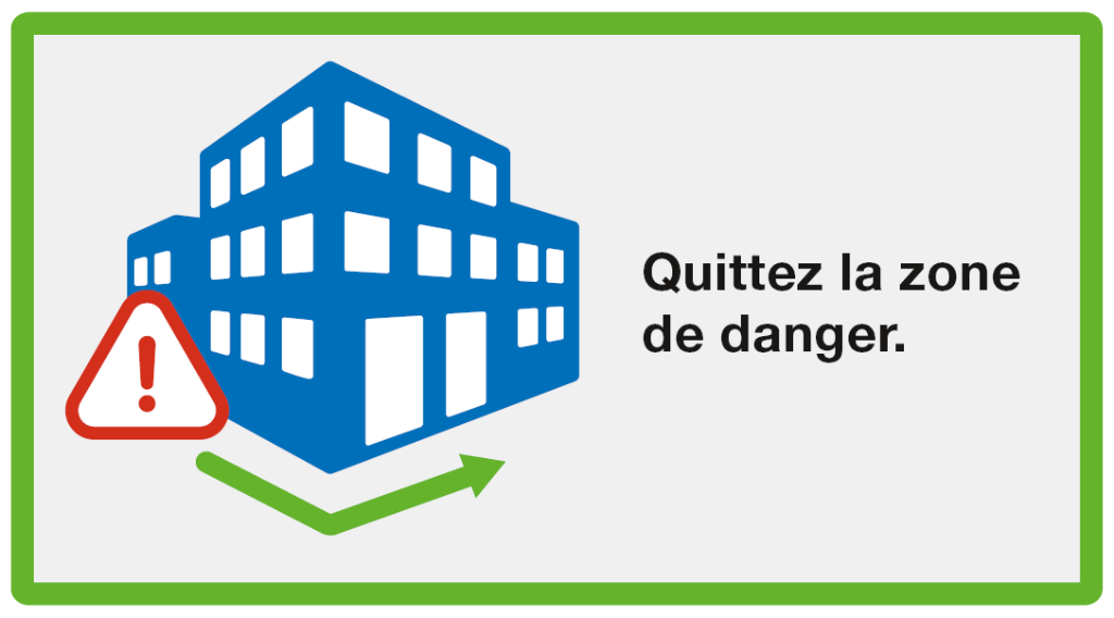 Fuir: Quittez la zone de danger