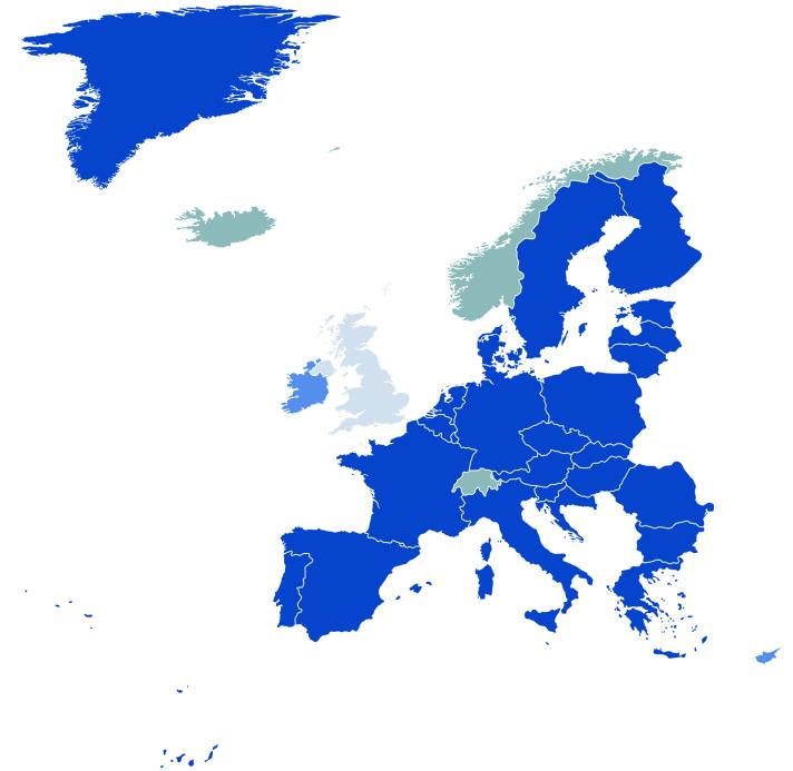 Karte: Schengen-Raum